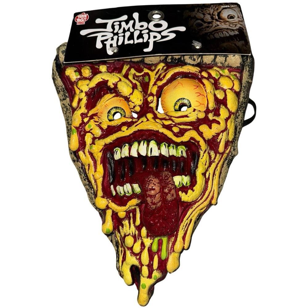 NWT Jimbo Phillips Trick or Treat Studios Pizza Fiend Face Halloween Mask 1 size